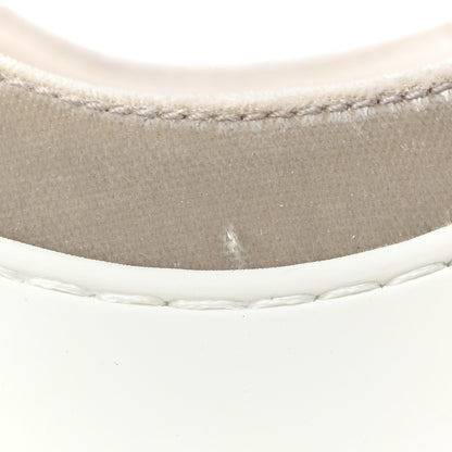 Chanel Velvet Calfskin Womens CC Sneakers 41 White Silver 11 of 13