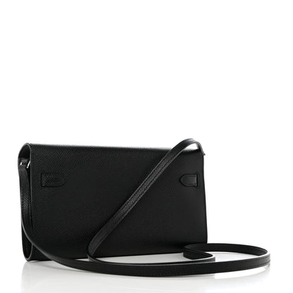 Hermes Epsom Kelly Wallet To Go Black 3 of 9