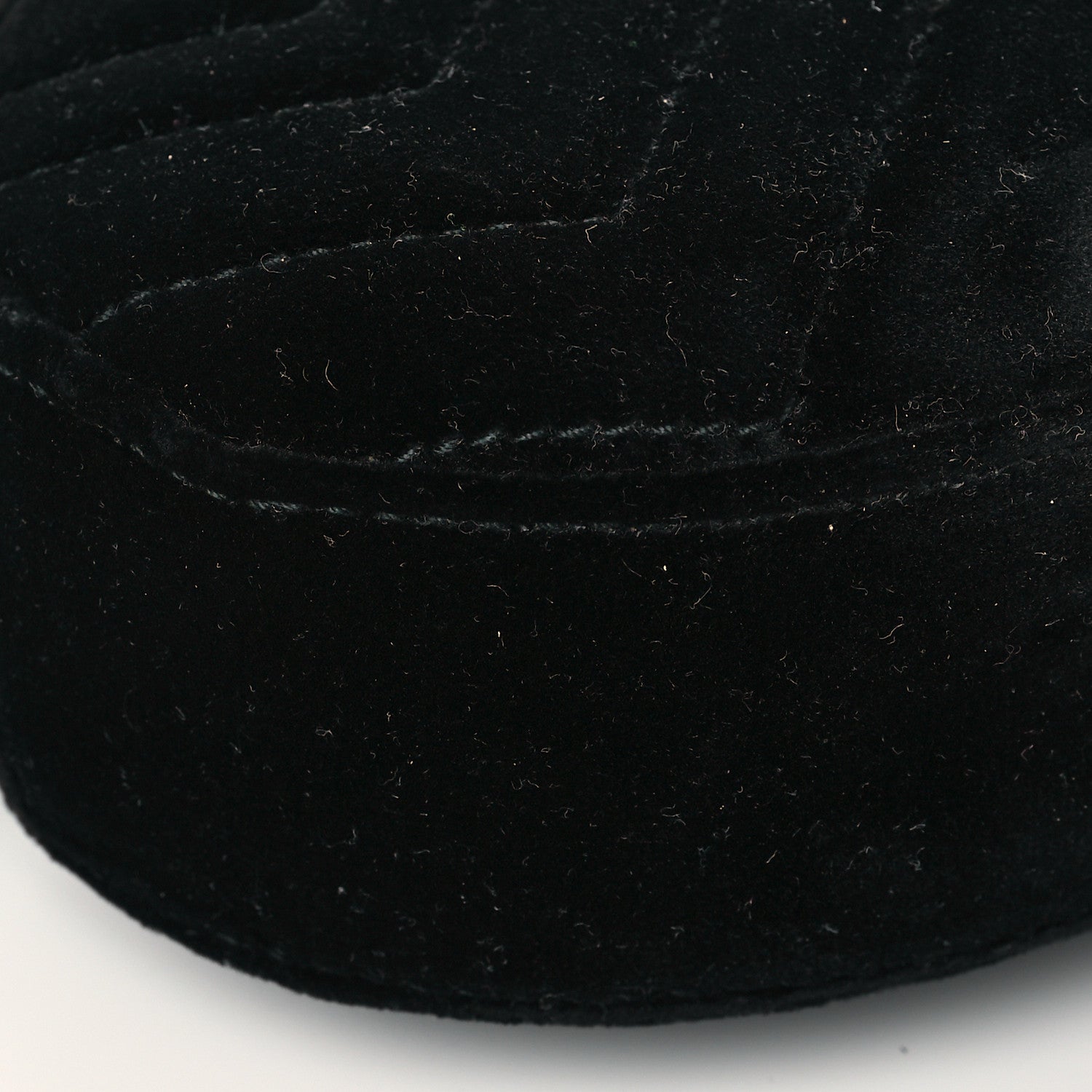 Gucci Velvet Matelasse GG Marmont Belt Bag 95 38 Black 10 of 11