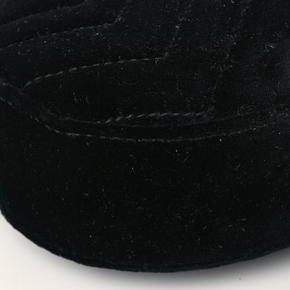 Gucci Velvet Matelasse GG Marmont Belt Bag 95 38 Black 10 of 11
