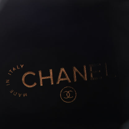 Chanel Cotton Grosgrain Cap Toe CC Lace Up Boots 40 Black 8 of 11