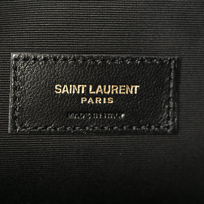 Saint Laurent Lambskin Quilted Cassandre Cosmetic Pouch Black 6 of 11