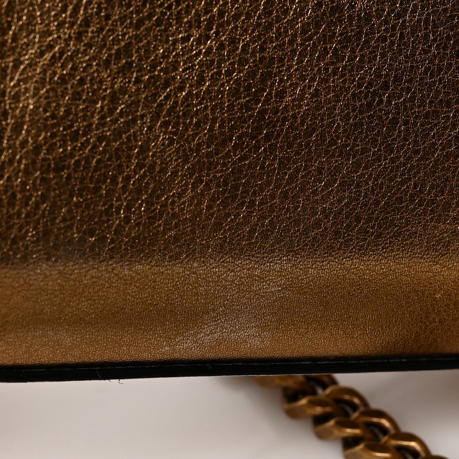 Saint Laurent Metallic Calfskin Small Classic Monogram Kate Tassel Satchel Gold 11 of 11
