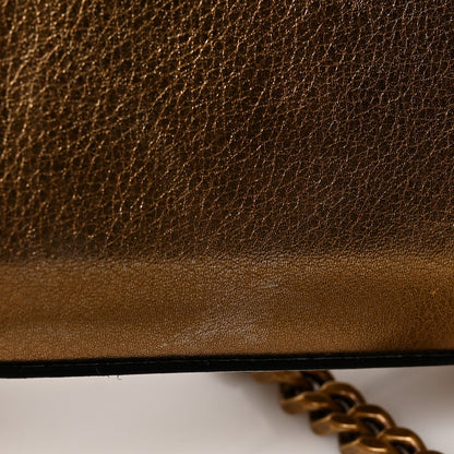 Saint Laurent Metallic Calfskin Small Classic Monogram Kate Tassel Satchel Gold 11 of 11