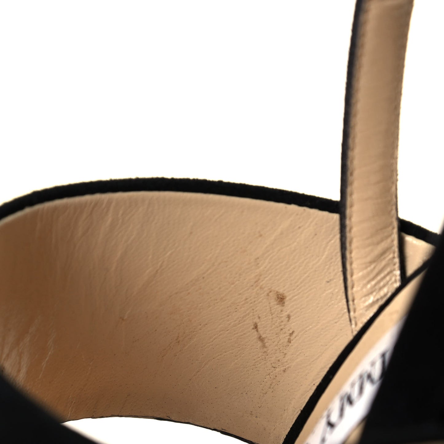 Suede Crystal Saphie 120 Sandals 36.5 Black