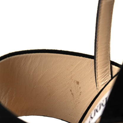 Jimmy Choo Suede Crystal Saphie 120 Sandals 36.5 Black 9 of 13