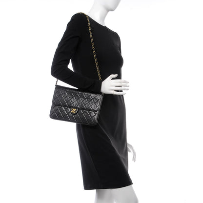 Chanel Lambskin Quilted Medium Single Flap Black 2 of 7