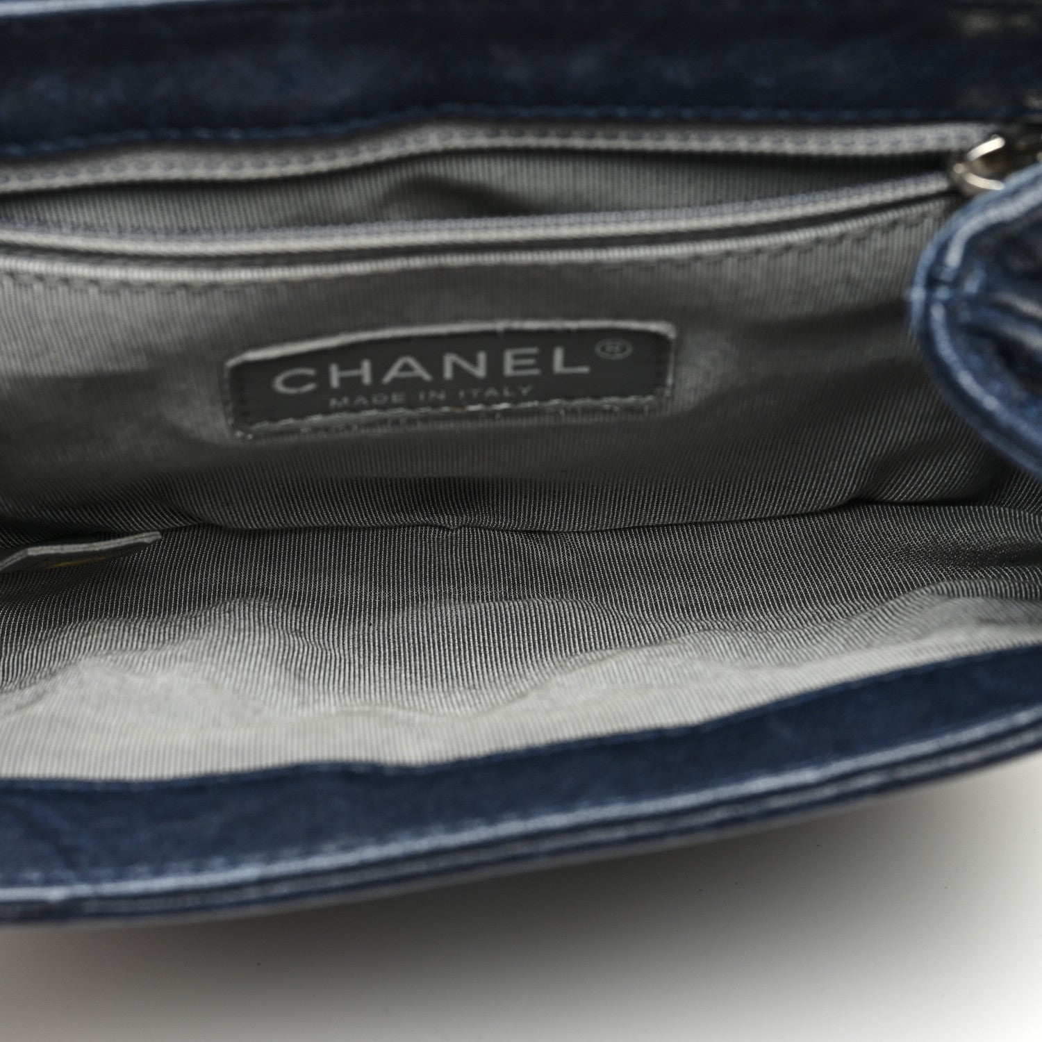 Chanel Washed Lambskin Mini Chain Around Messenger Navy Blue 5 of 9