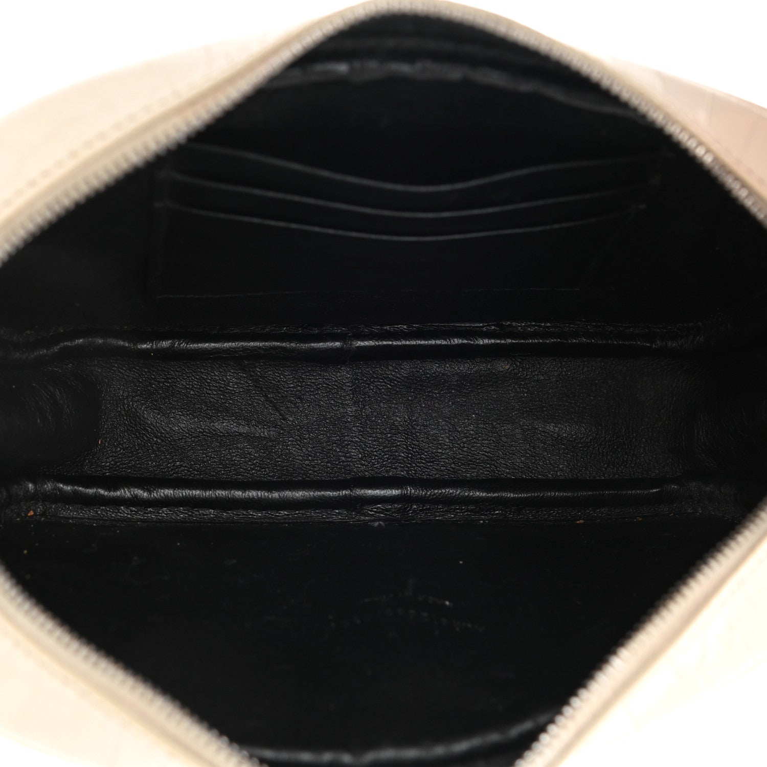 Saint Laurent Calfskin Crocodile Embossed Monogram Mini Lou Camera Bag Crema Soft 5 of 11