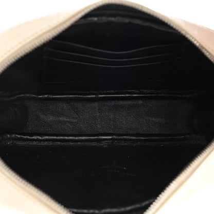 Saint Laurent Calfskin Crocodile Embossed Monogram Mini Lou Camera Bag Crema Soft 5 of 11