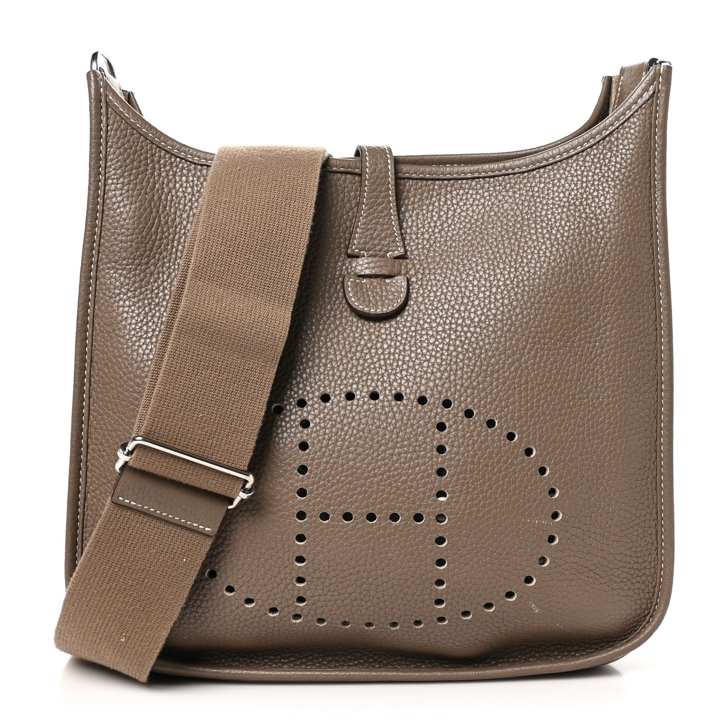 Hermes Taurillon Clemence Evelyne III PM Etoupe 1 of 12