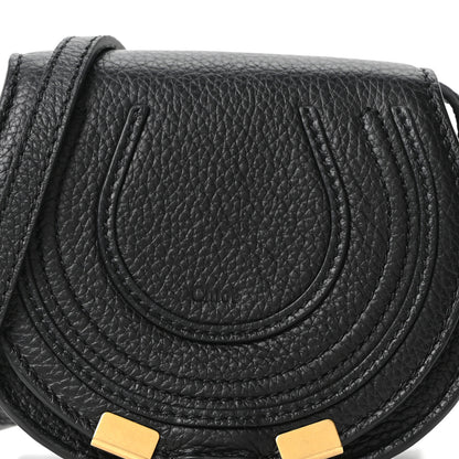 Chloe Calfskin Nano Marcie Saddle Bag Black 8 of 10