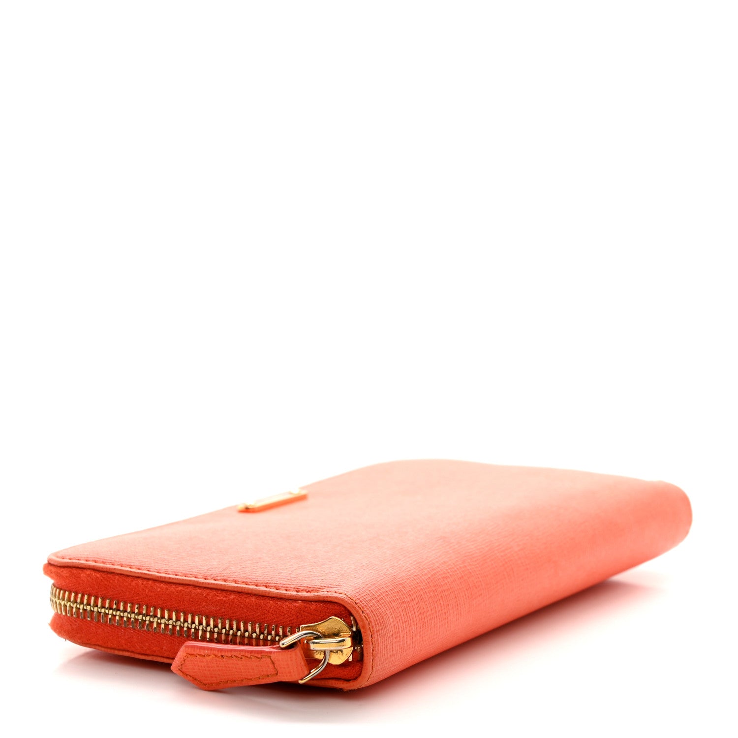 Fendi Vitello Elite Zip Around Wallet Arancio 4 of 12