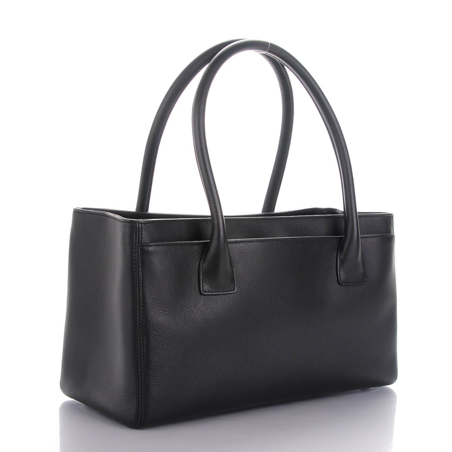 Chanel Calfskin Small Cerf Shopper Tote Black 3 of 8