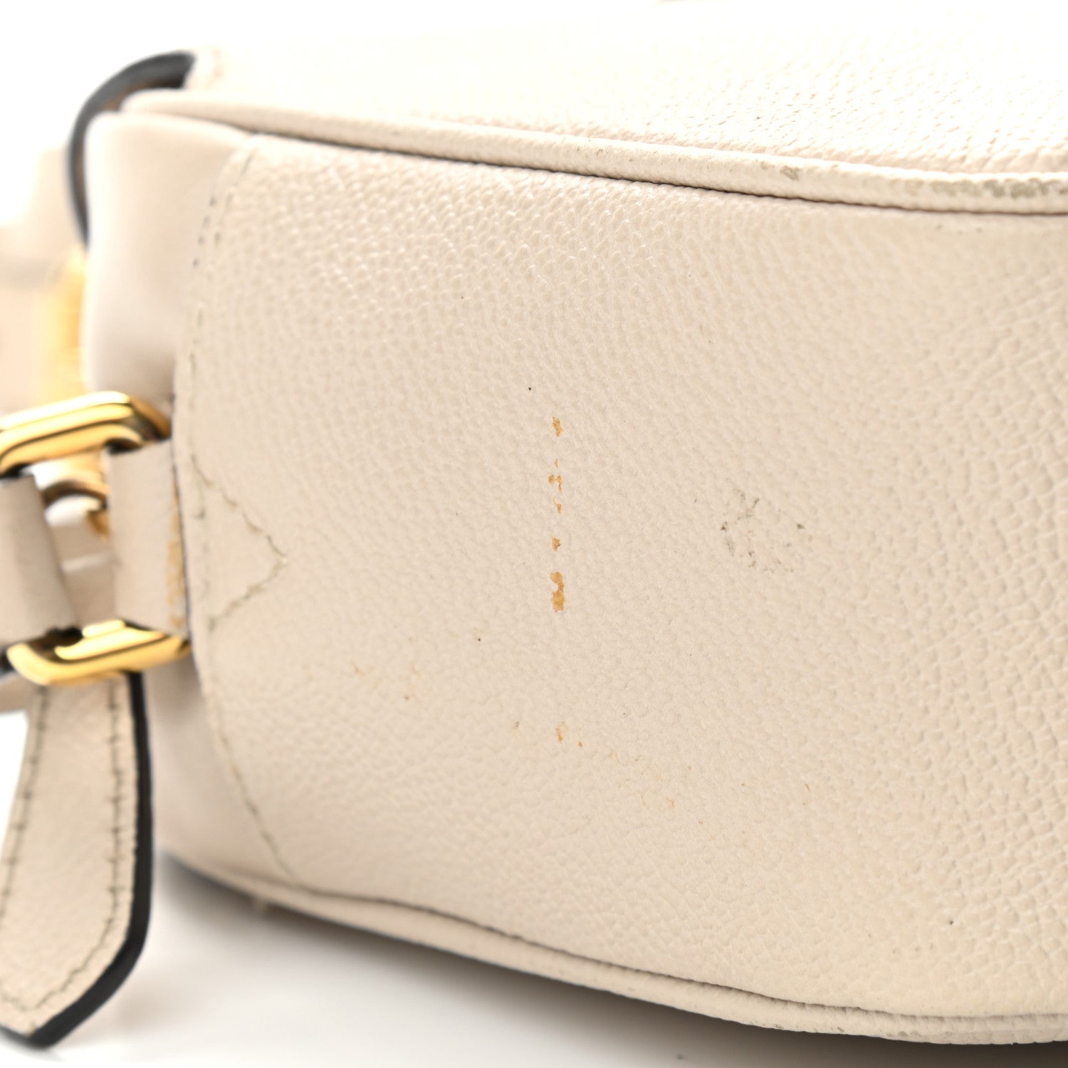 Burberry Soft Grain Calfskin Small Buckle Zip Bag Limestone 7 of 12