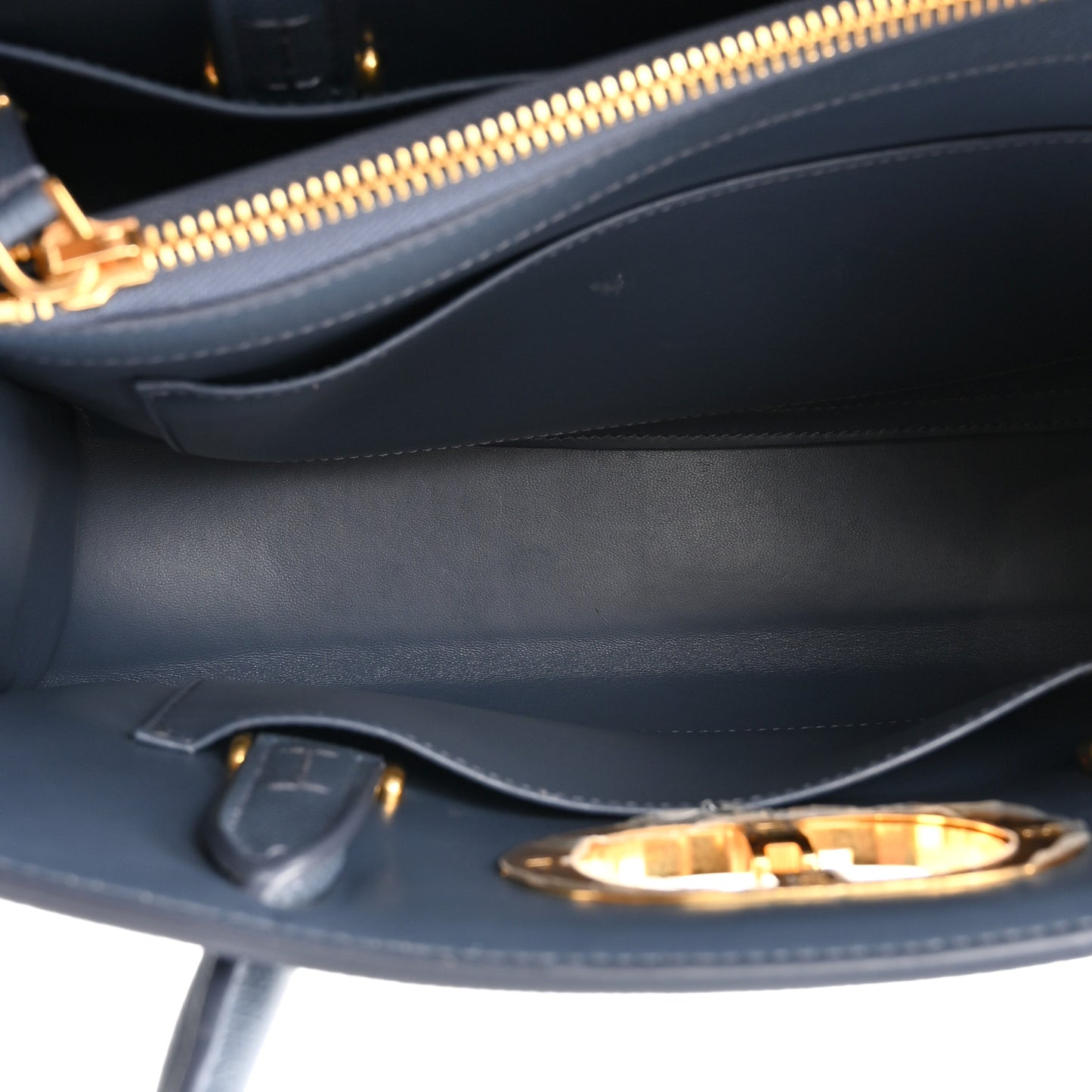 Grained Calfskin Large St. Honore Tote Blue