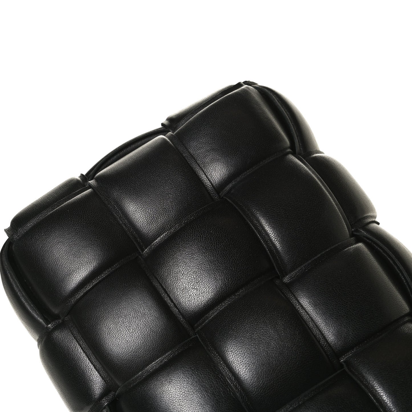 Nappa Maxi Intreccio Padded Cassette Crossbody Bag Black