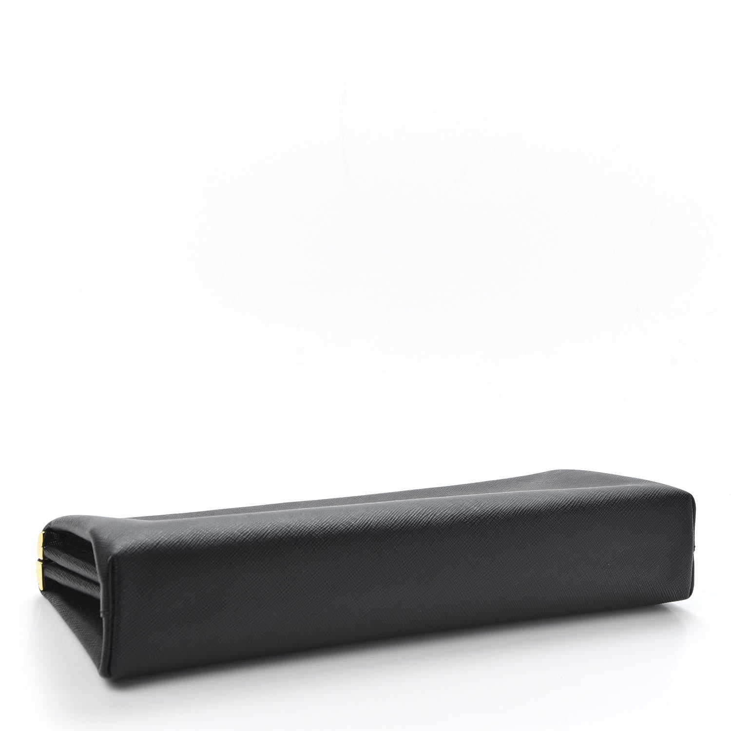 Prada Saffiano Frame Clutch Black 3 of 9