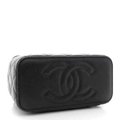 Chanel Caviar Quilted Small Vanity Case With Chain Black 4 of 14