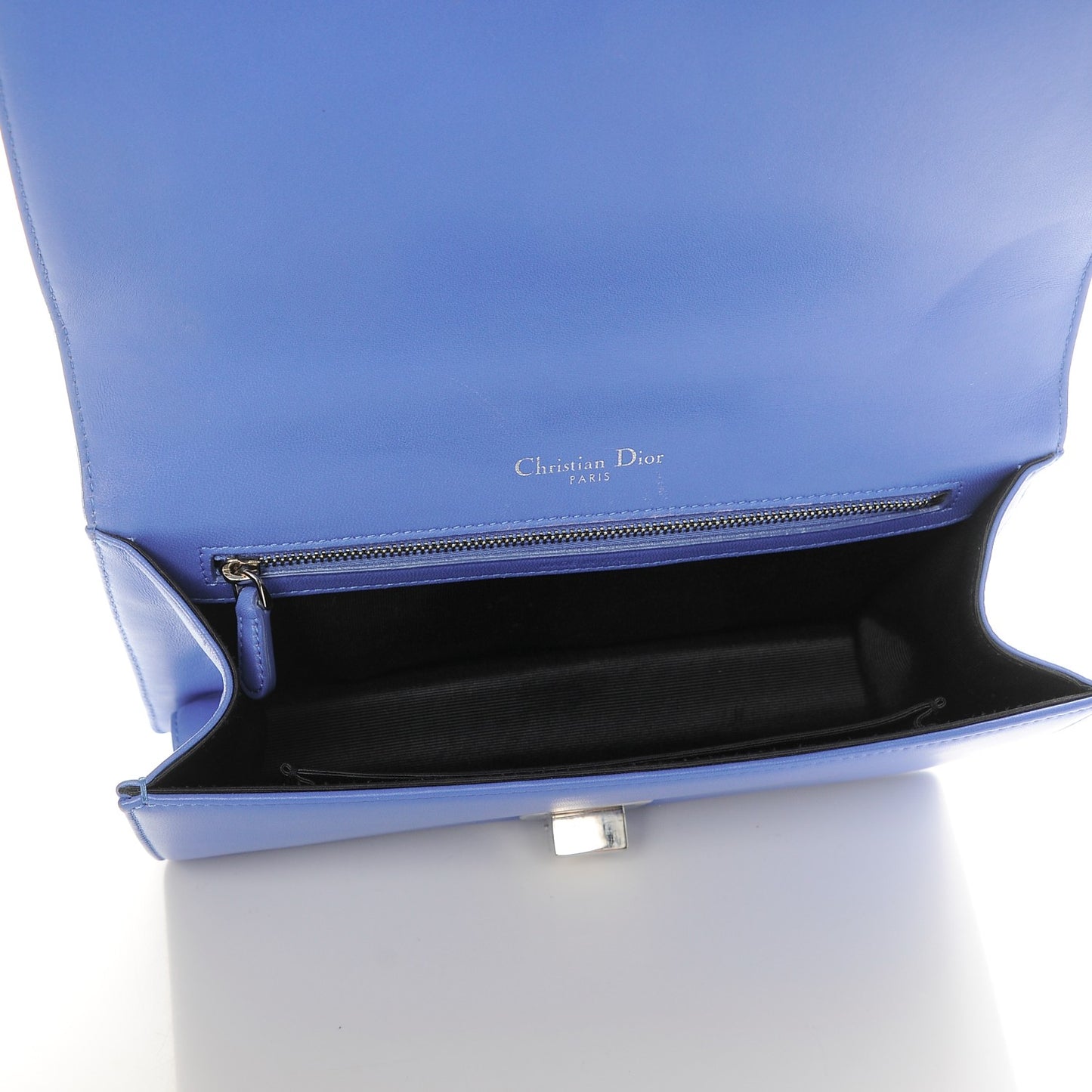 Lambskin Medium Diorama Flap Bag Blue