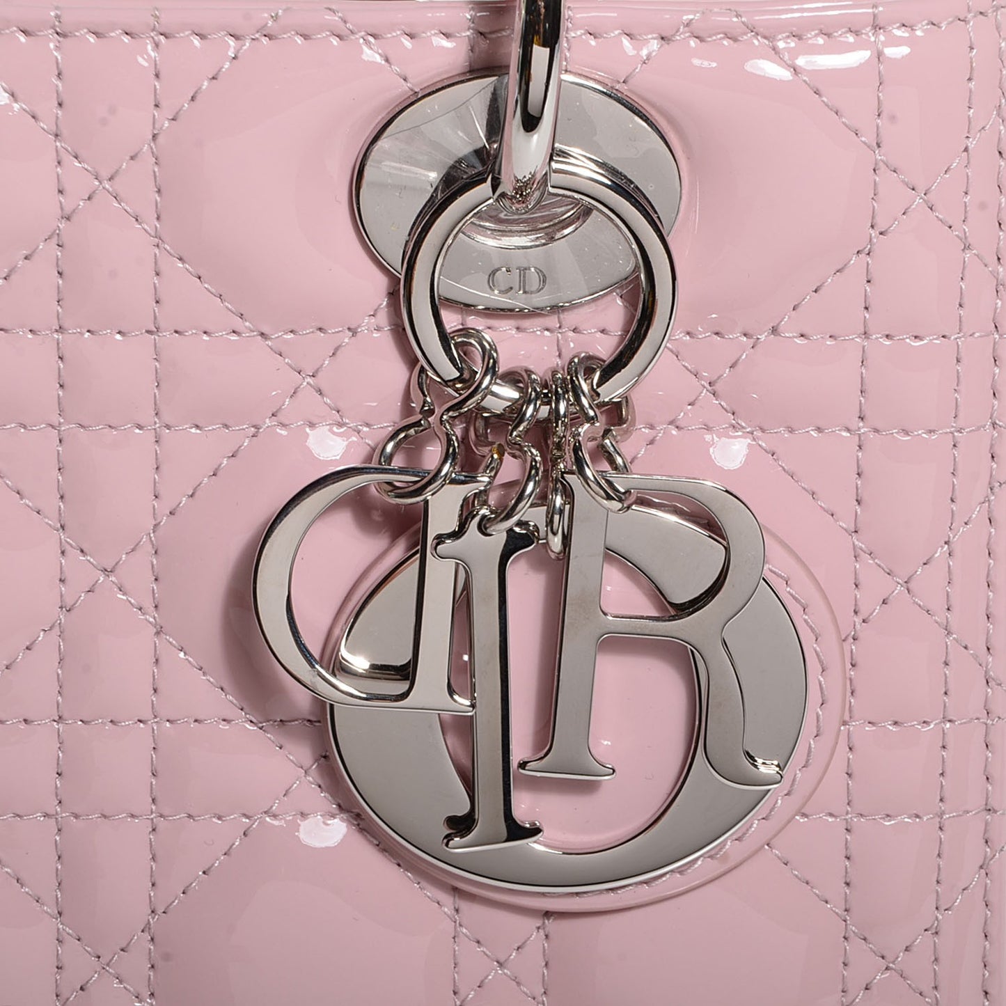 Lambskin Cannage Medium Lady Dior Rose Clair