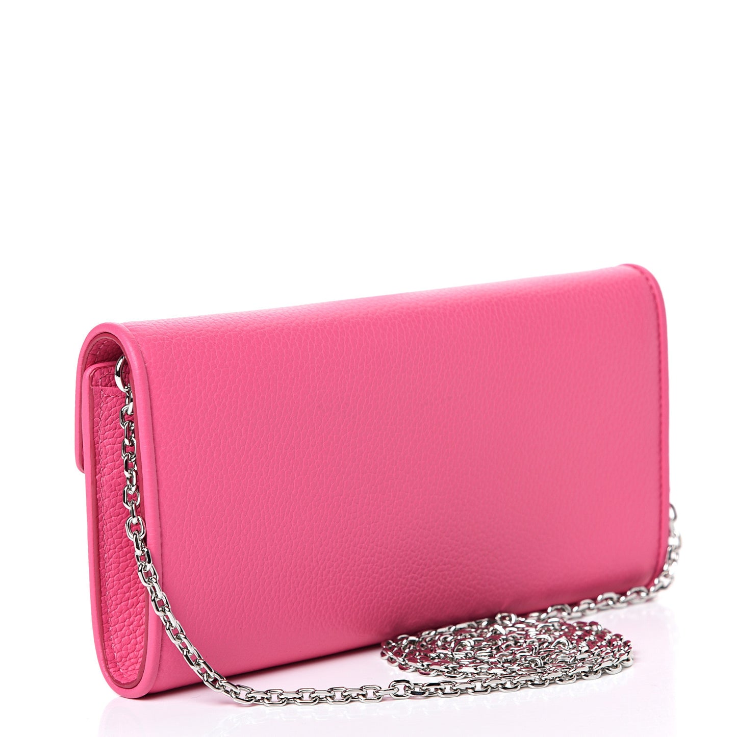 Calfskin Large Patricia Wallet On Chain Pink