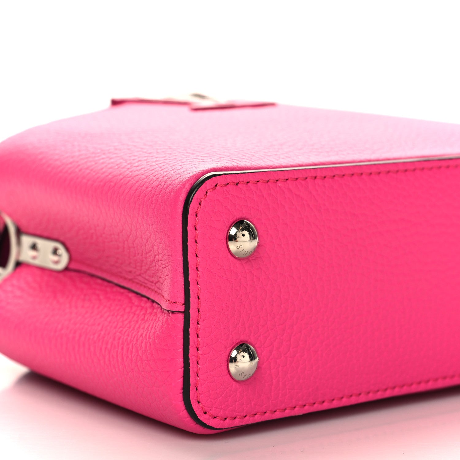 Louis Vuitton Taurillon Crocodile Capucines Mini Rose Pondichery 9 of 10