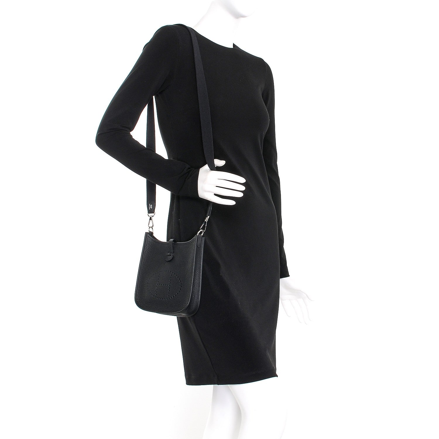 Hermes Taurillon Clemence Evelyne TPM Black 2 of 8