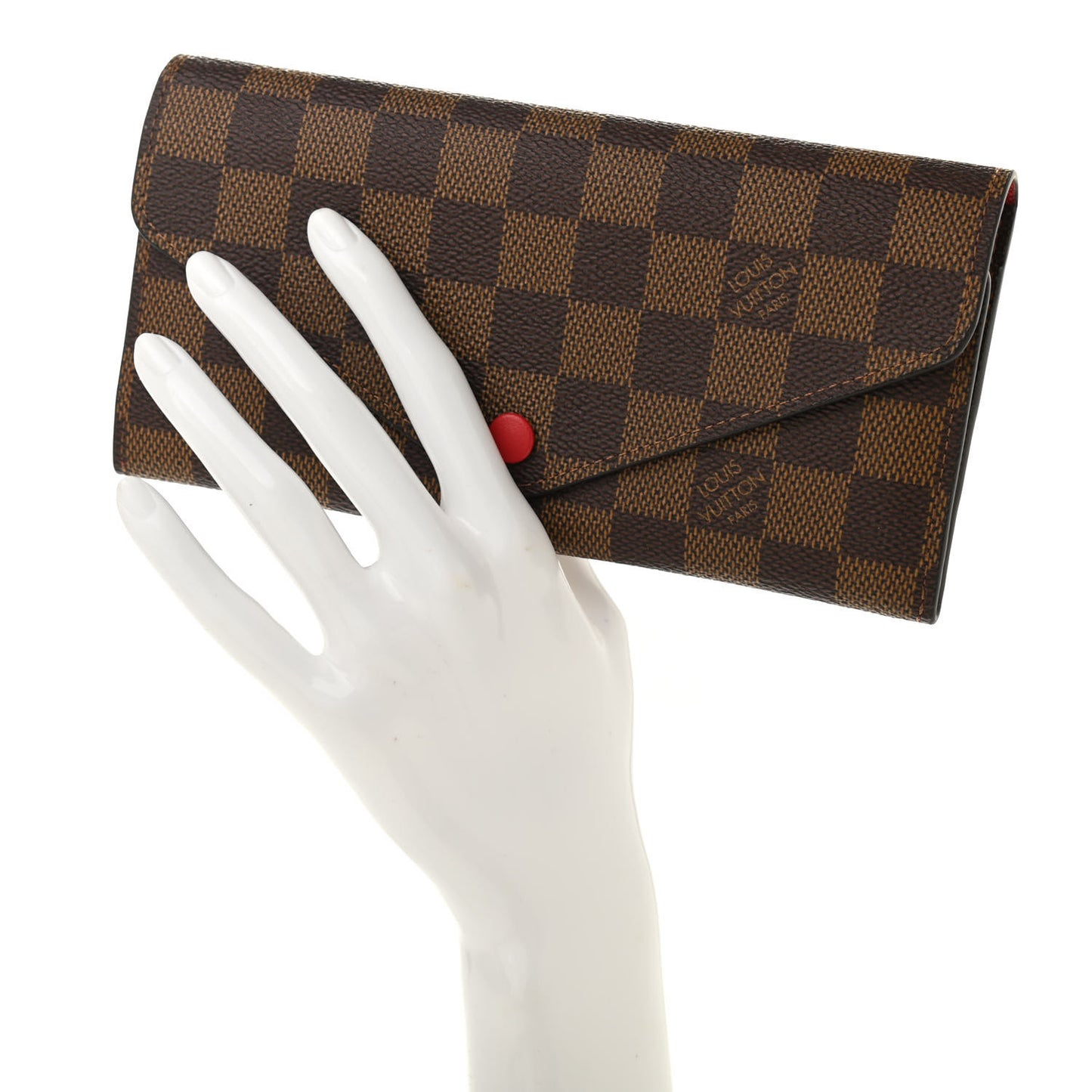 Damier Ebene Josephine Wallet Red