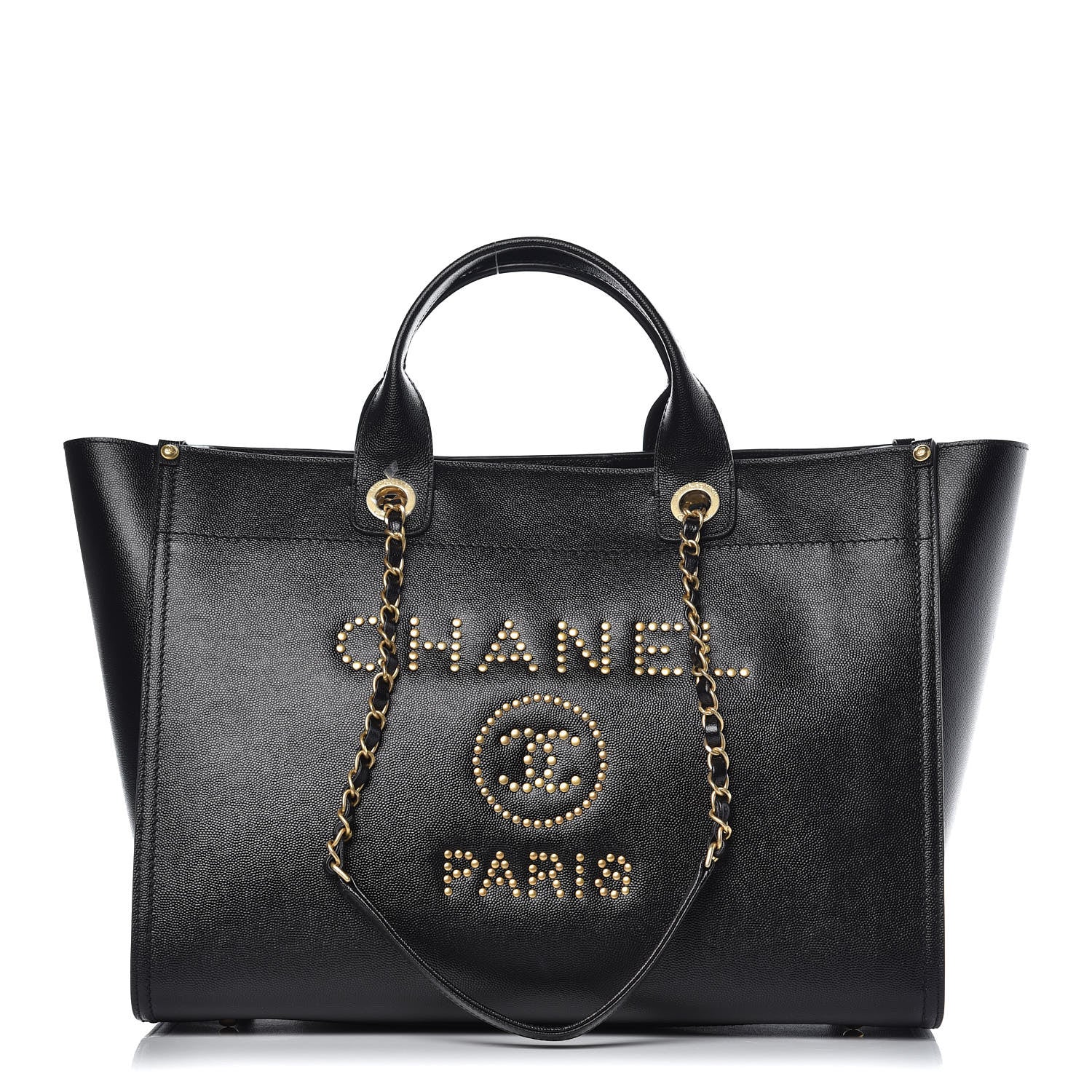 Chanel Caviar Medium Studded Deauville Tote Black 1 of 11