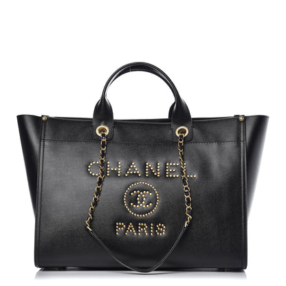 Chanel Caviar Medium Studded Deauville Tote Black 1 of 11