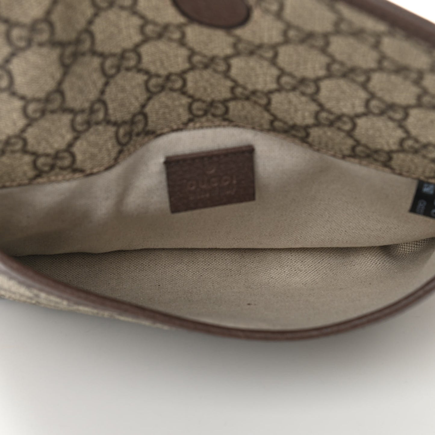 GG Supreme Monogram Neo Vintage Web Belt Bag Brown