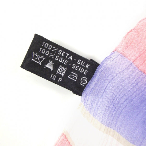 Chanel Silk Floral CC Scarf 5 of 5