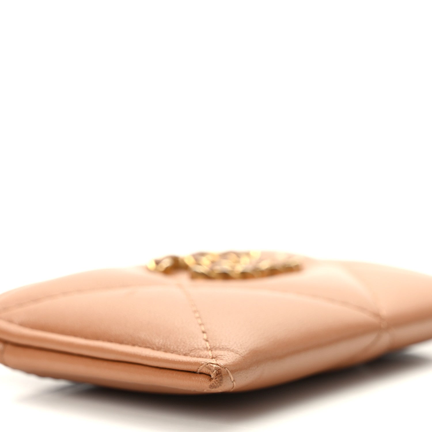 Chanel Lambskin Quilted Chanel 19 Card Holder Brown 9 of 11