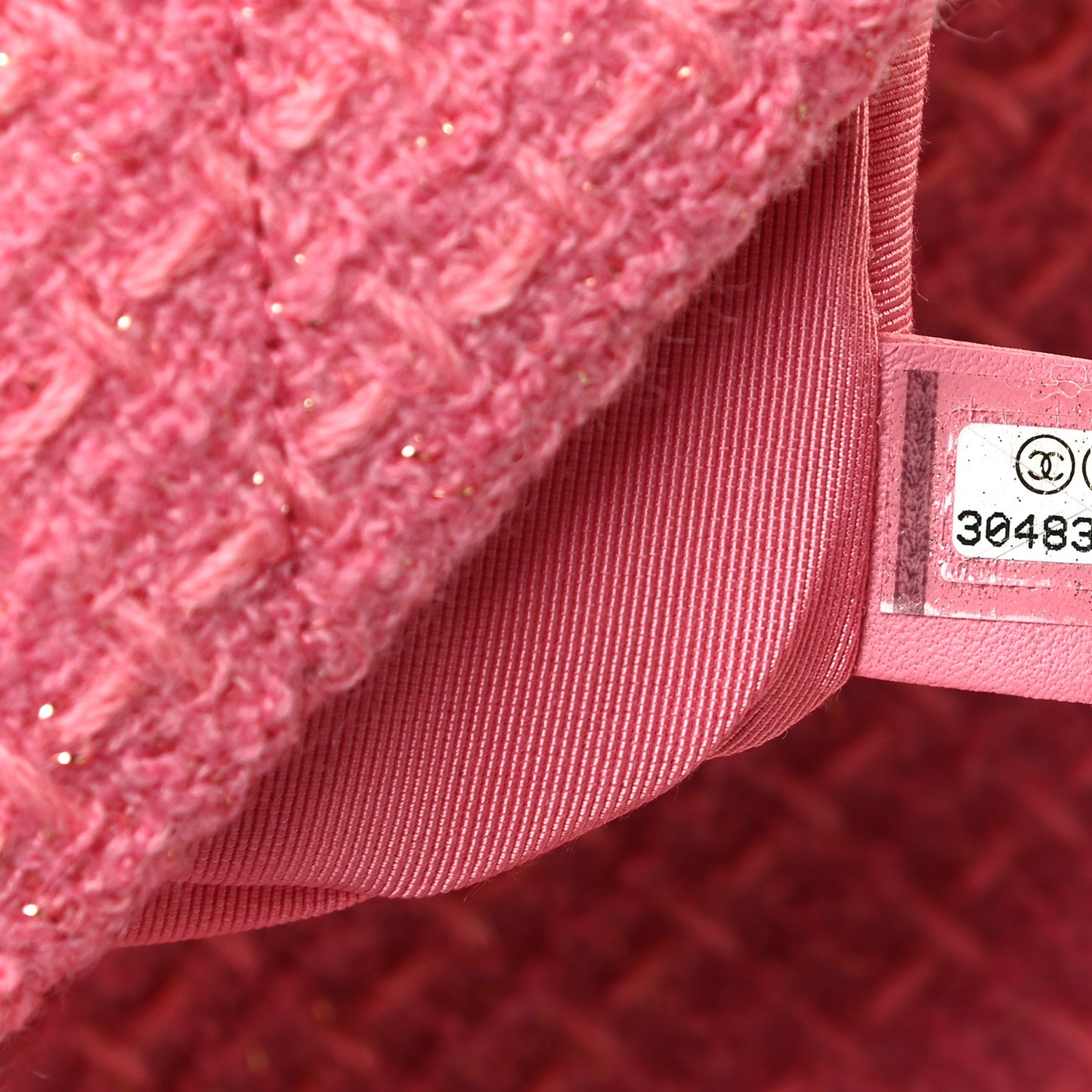 Metallic Tweed Quilted Medium Chanel 19 Flap Pink