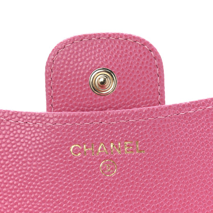 Chanel Caviar Quilted Compact Flap Wallet Pink 6 of 10