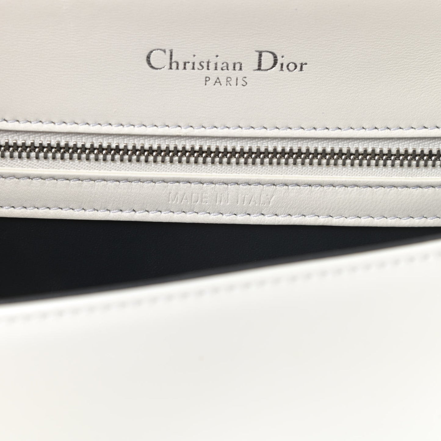 Patent Micro-Cannage Small Diorama Flap Bag White