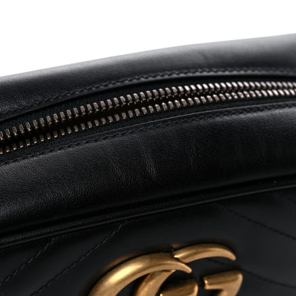 Gucci Calfskin Matelasse Small GG Marmont Chain Shoulder Bag Black 10 of 10