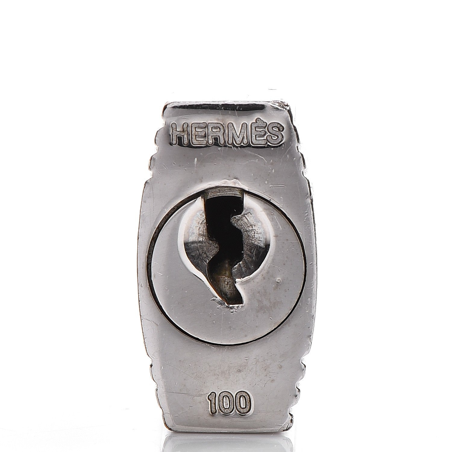 Hermes Palladium Cadena Lock and Key Set 2 of 4
