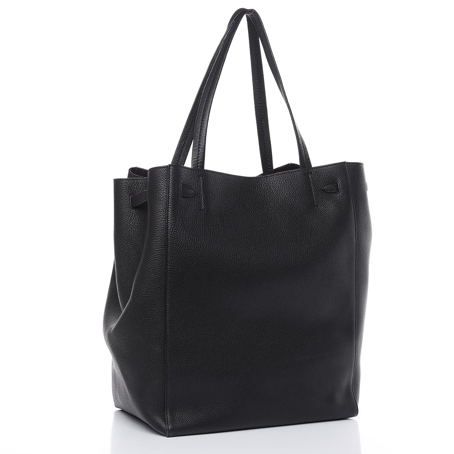 Celine Soft Grained Calfskin Medium Belt Cabas Phantom Black 3 of 10