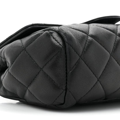 Chanel Lambskin Quilted Flap Cosmetic Case Black 9 of 17