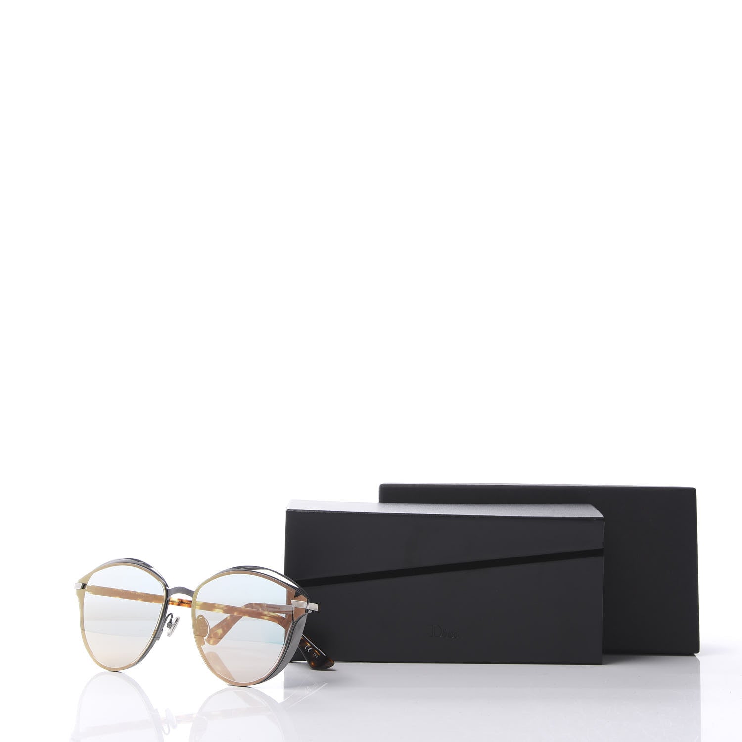 Christian Dior Round Mirrored Murmure Sunglasses Havana 8 of 8