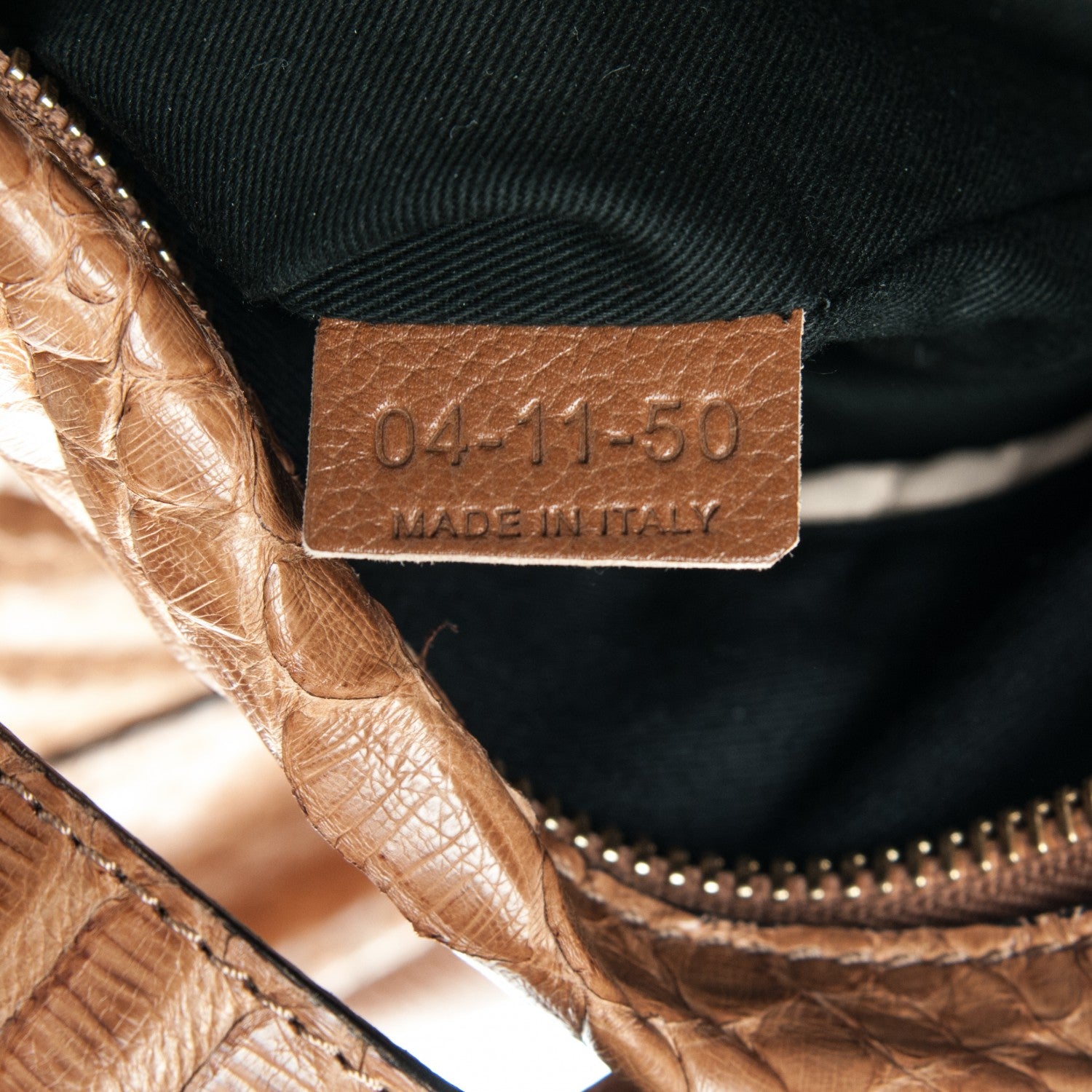 Chloe Python Calfskin Medium Paraty Speculoos Brown 7 of 8