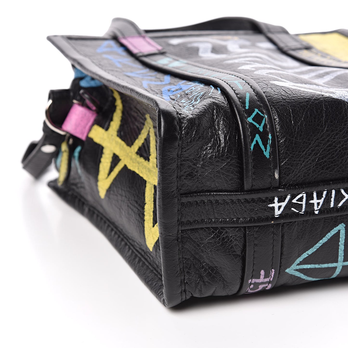 Agneau Arena Graffiti All Over XS Bazar Shopper Tote Black Multicolor