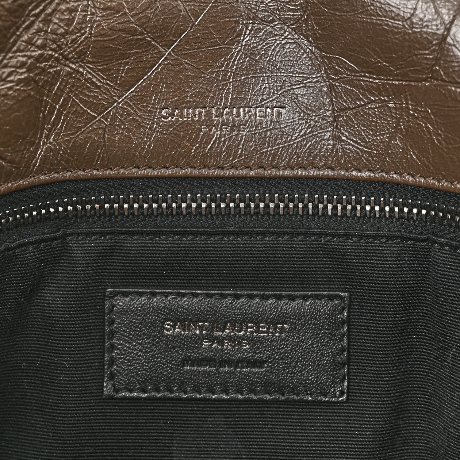 Saint Laurent Crinkled Calfskin Matelasse Monogram Medium Niki Chain Satchel Faggio 6 of 10