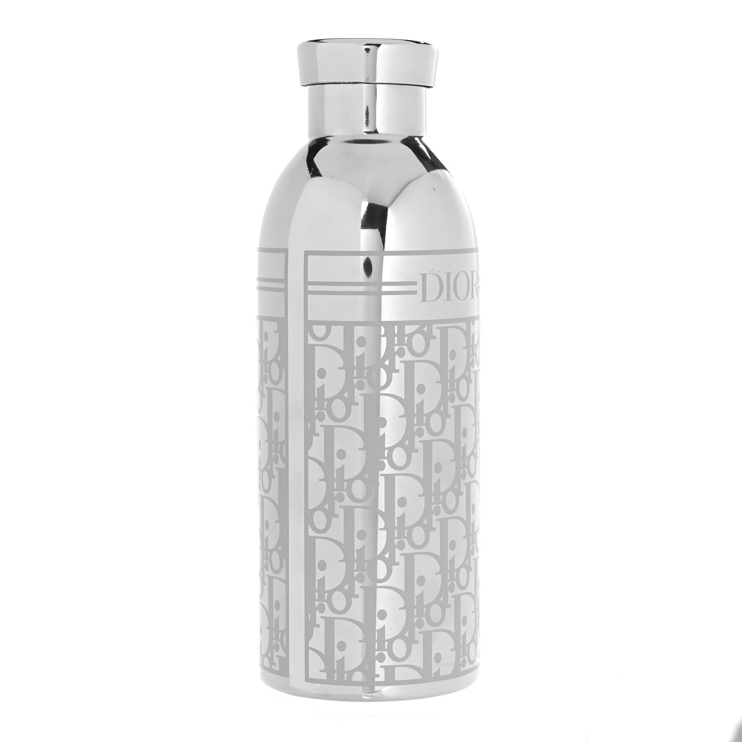 Christian Dior Oblique Stainless Steel Aqua Bottle Platinum 3 of 6
