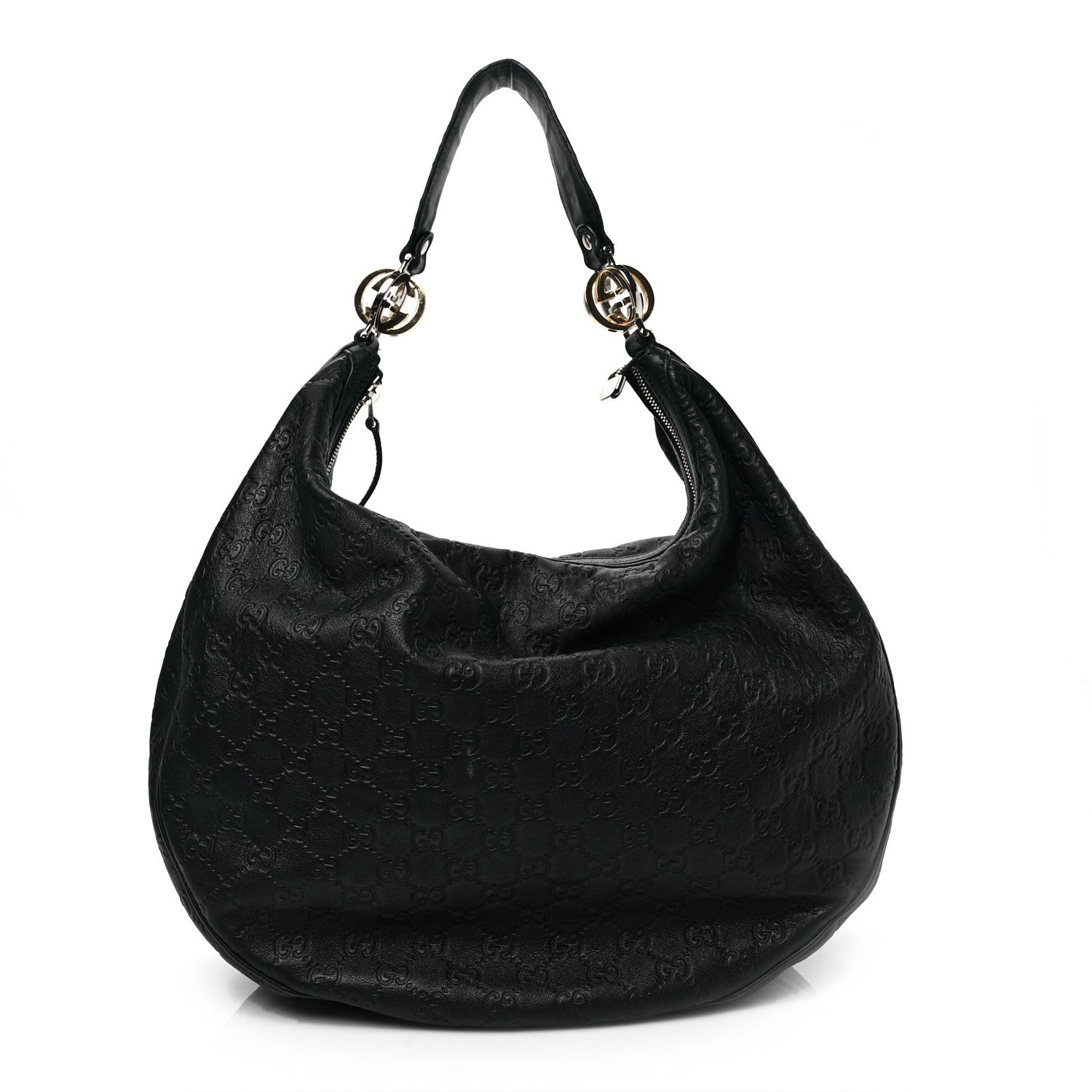 Gucci Guccissima Large GG Twins Hobo Black 1 of 26