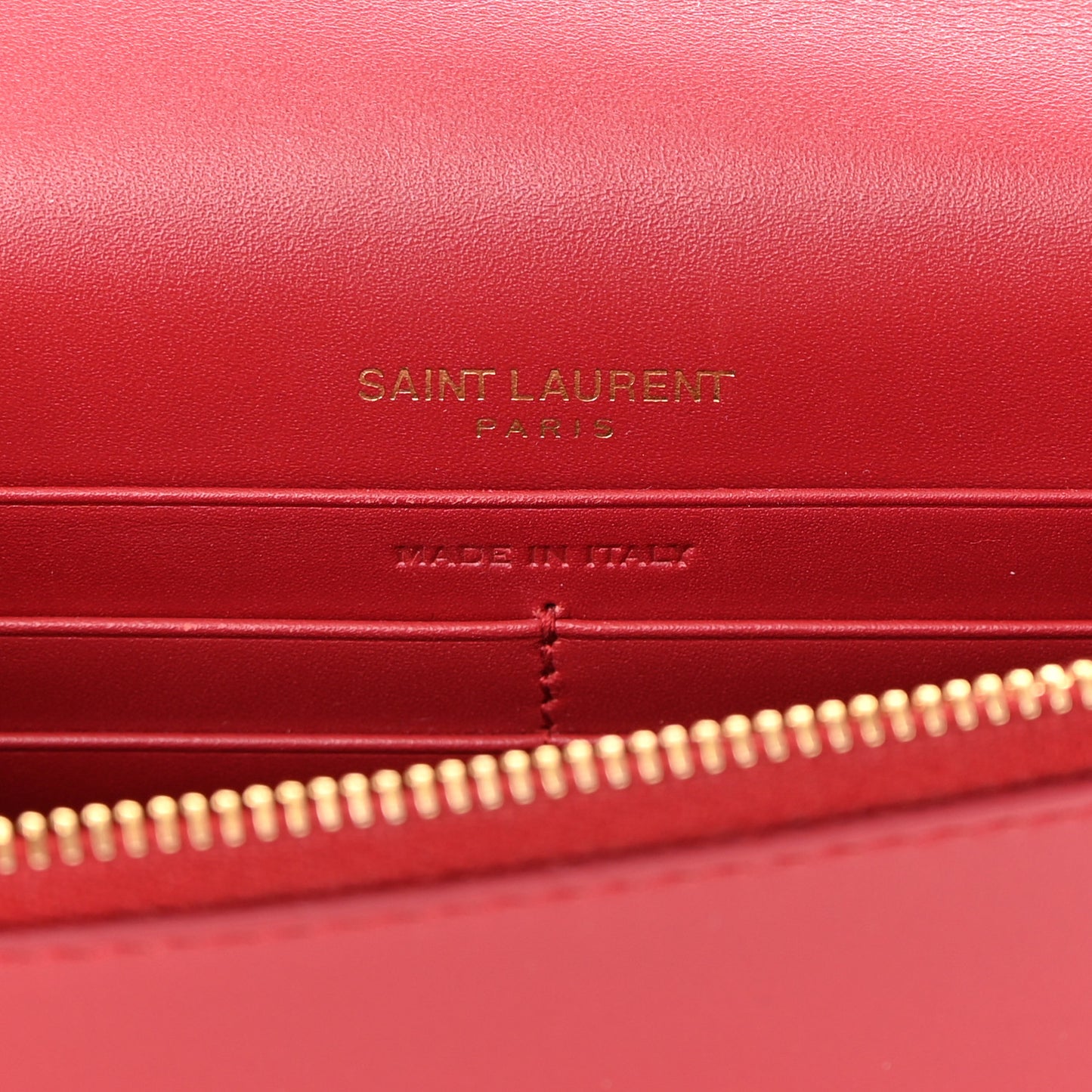 Smooth Calfskin Classic Monogram Kate Tassel Chain Wallet New Lipstick