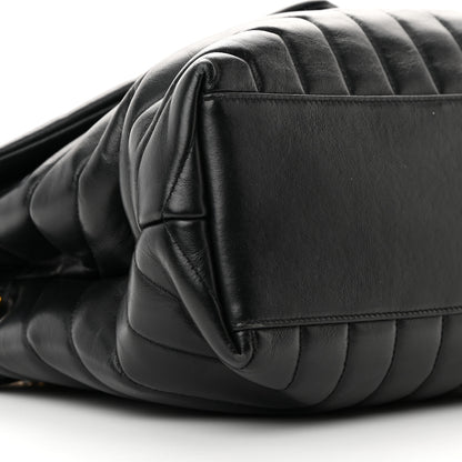 Saint Laurent Calfskin Y Quilted Monogram Medium Loulou Chain Satchel Black 9 of 21