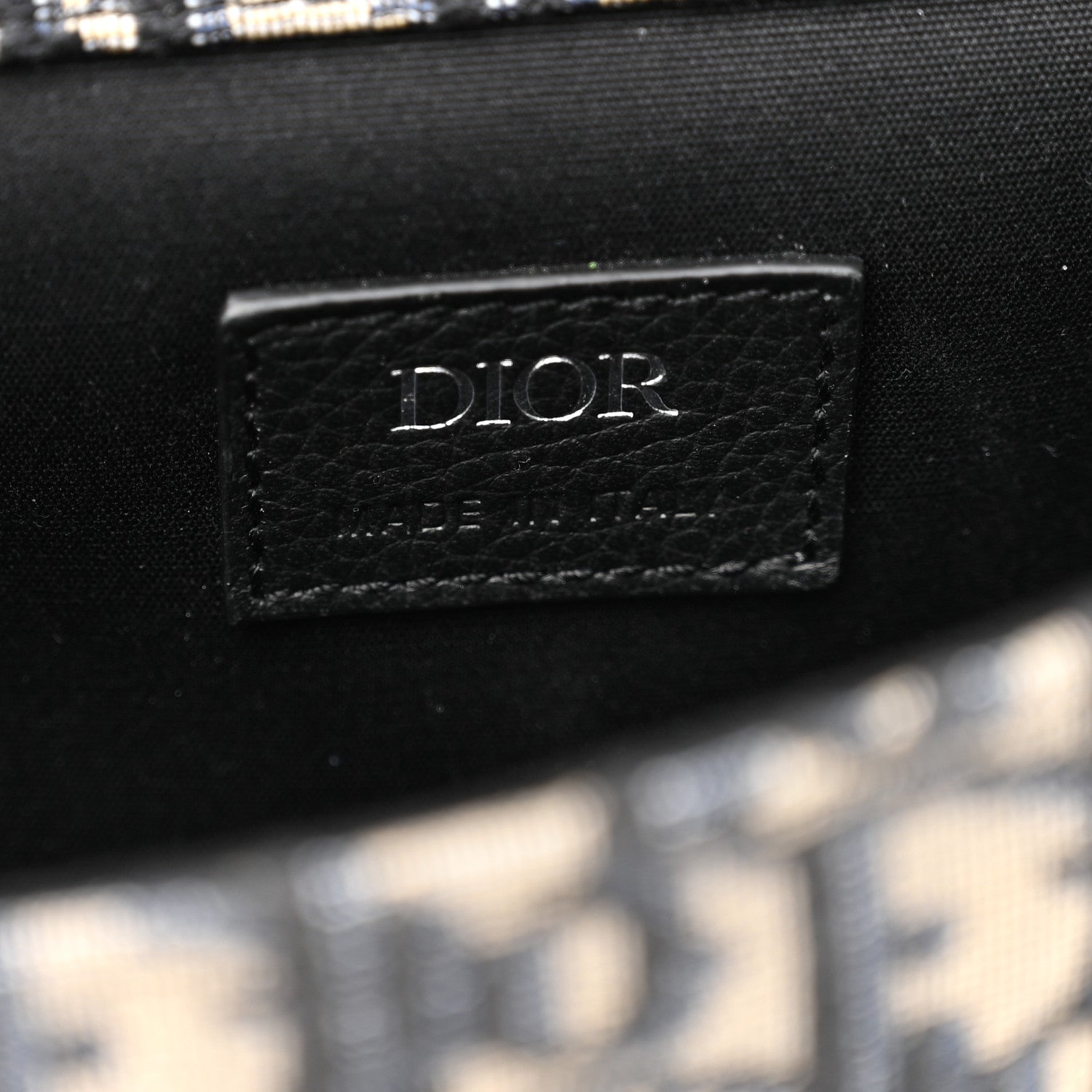Christian Dior Oblique Grained Calfskin Mini Gallop Bag With Strap Black Beige 6 of 9